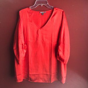 Jessica London Satin V-Neck Tunic Top